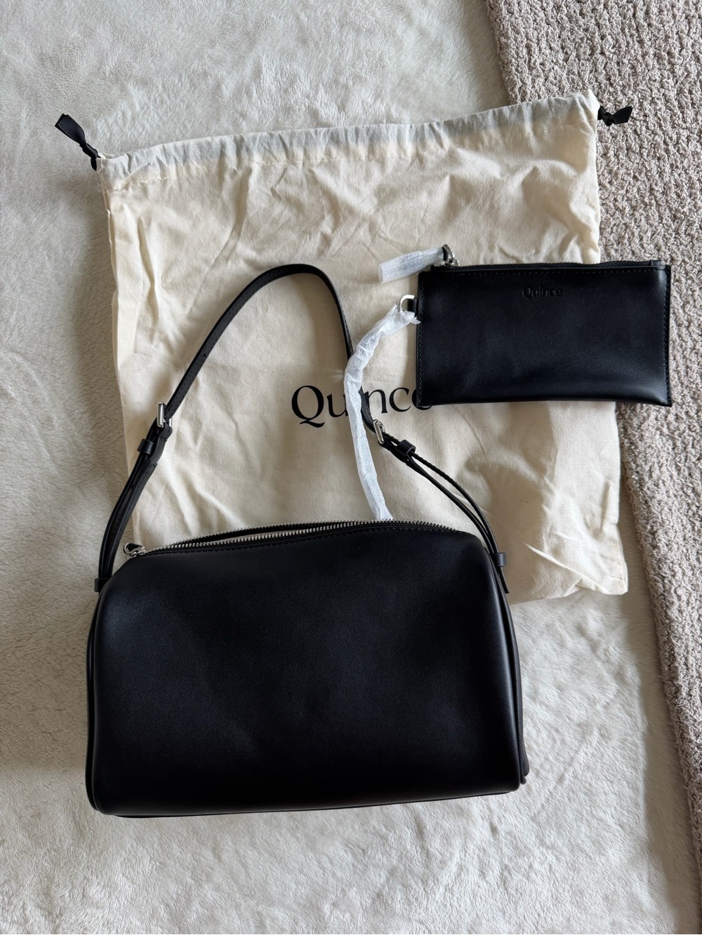 Quince Black Leather Bag - Picture 2 of 6